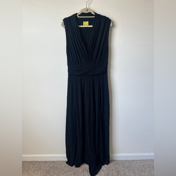 Maeve Anthropologie Black Jersey Sleeveless Maxi Dress Size XL - Picture 2 of 4